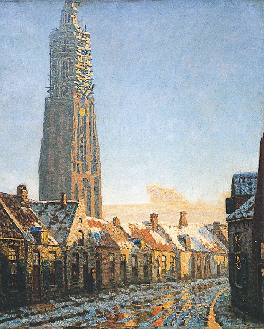 Andreas Gerrit Jacobsen | Gezicht op de Echtener molen bij Hoogeveen, olieverf op paneel, 20,4 x 25,8 cm, gesigneerd m.o. en gedateerd 1858