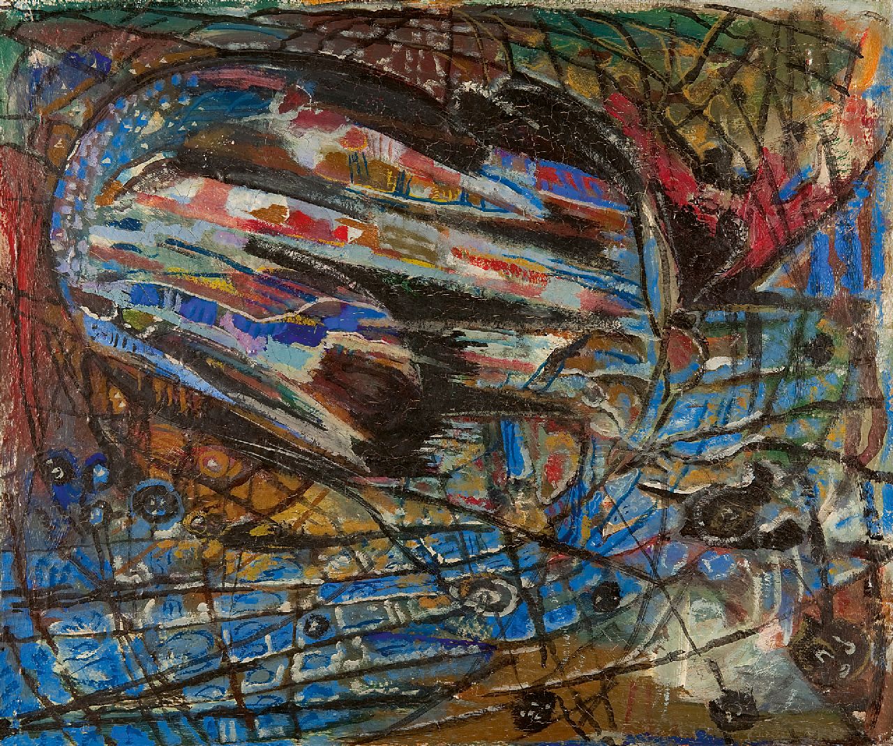 Klaas Boonstra | Schilderij no. 123, olieverf op schildersboard, 50,1 x 60,0 cm, gesigneerd verso