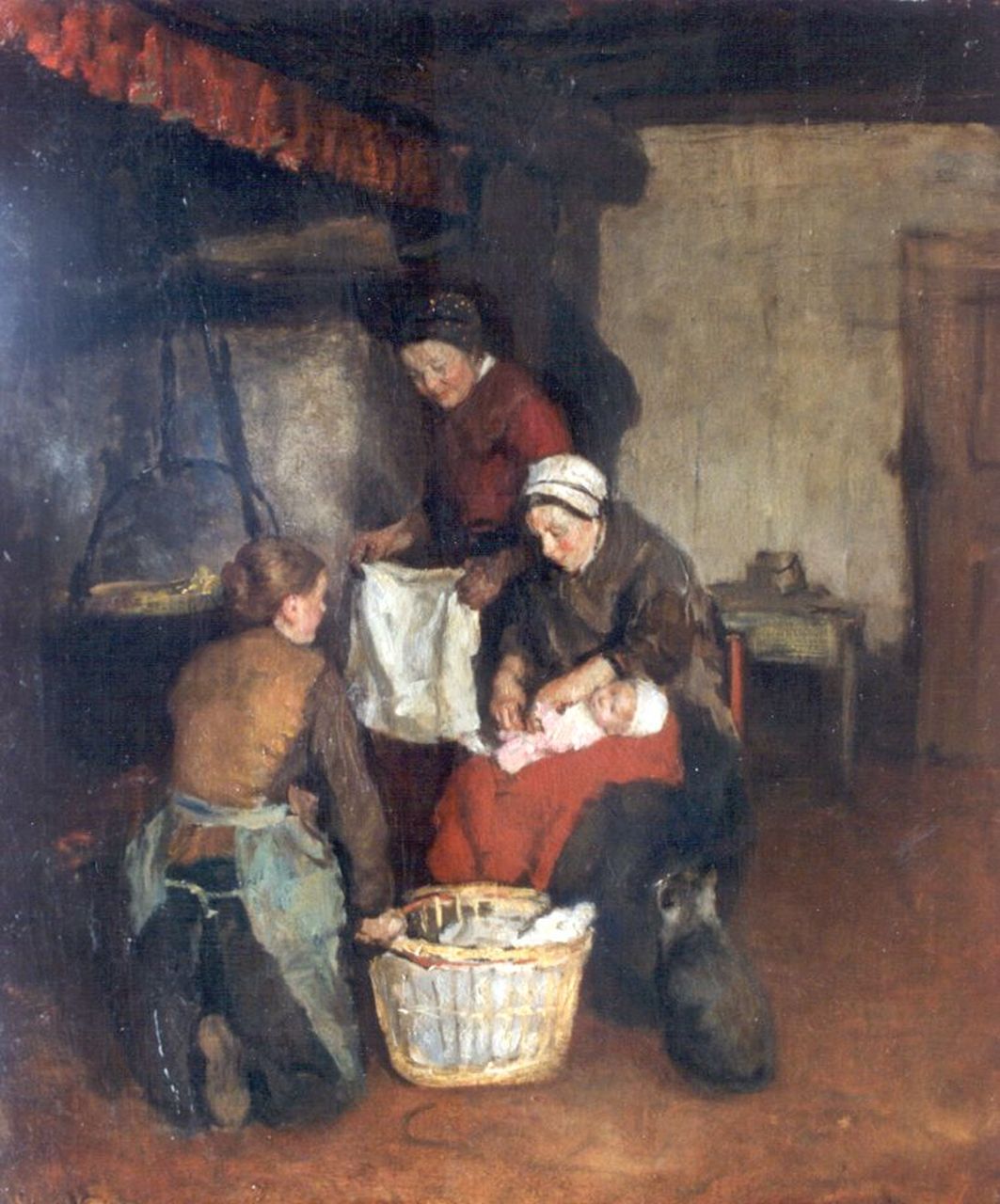Neuhuys J.A.  | Johannes 'Albert' Neuhuys, Kind verschonen, olieverf op doek 62,0 x 50,0 cm, gesigneerd linksonder