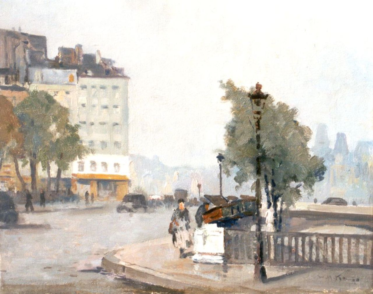 Knip W.A.  | 'Willem' Alexander Knip, Hôtel Nôtre Dame, Parijs, olieverf op doek 34,4 x 42,5 cm, gesigneerd rechtsonder en verso op spieraam