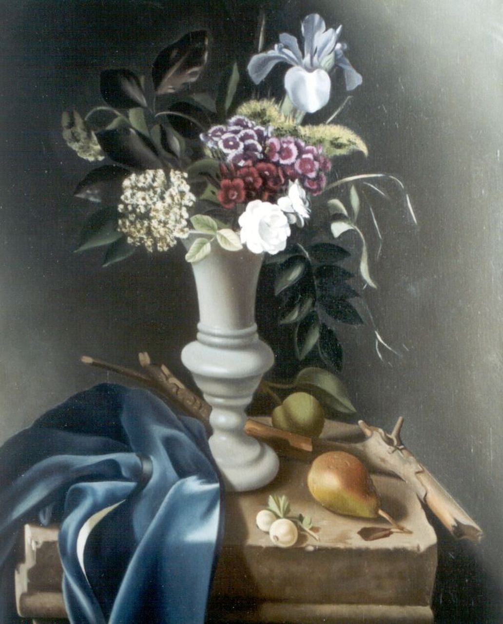 Hynckes-Zahn M.  | Marguerite Hynckes-Zahn, Blauwe doek, olieverf op doek 65,1 x 52,0 cm, gesigneerd rechtsonder met initialen