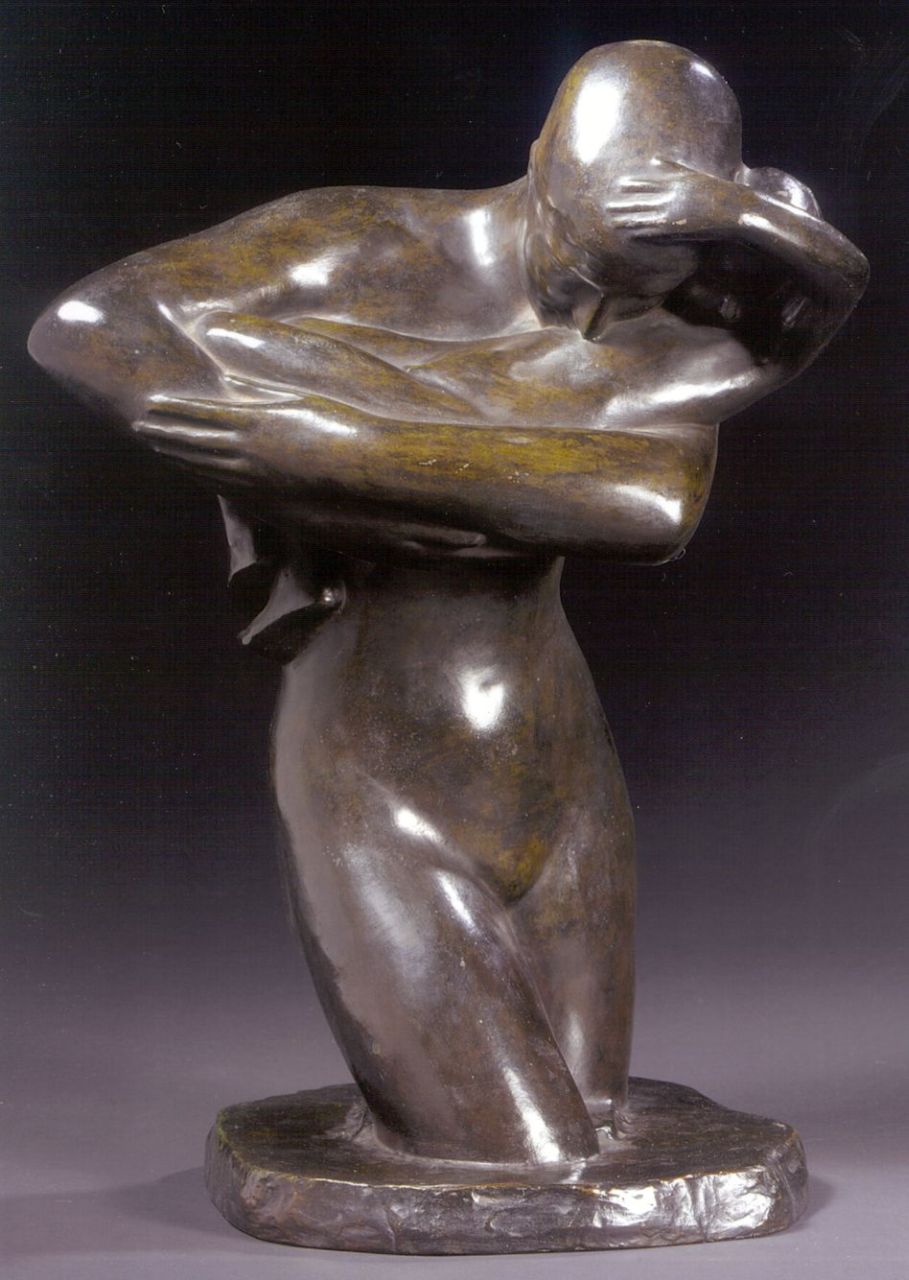 George Minne | Koestering, brons, 37,9 cm, gesigneerd op basis en te dateren ca. 1928