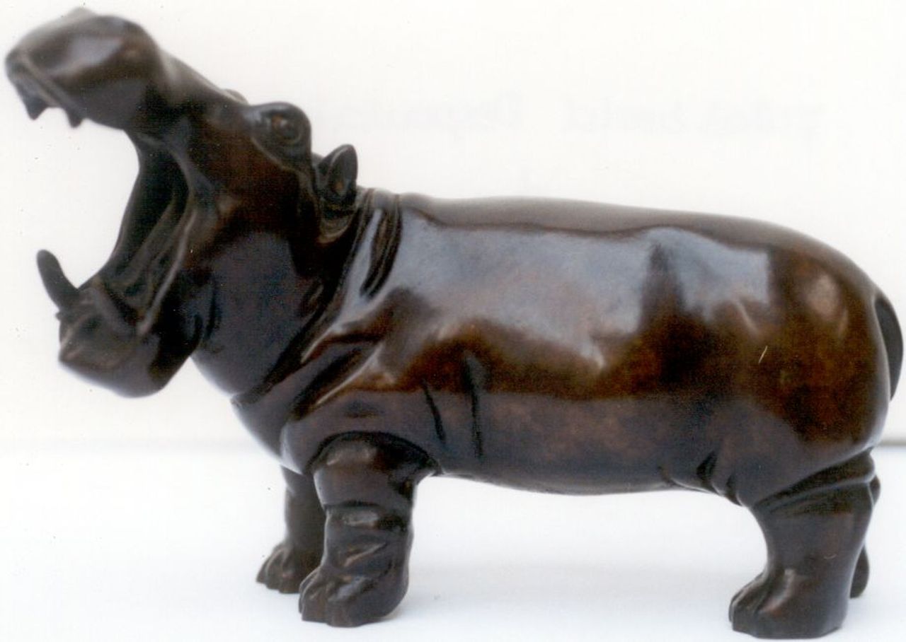 Despoulain J.C.  | Jean Claude Despoulain, Nijlpaard, brons 12,0 x 17,5 cm, gesigneerd gesigneerd en genummerd 1/8 op de buik