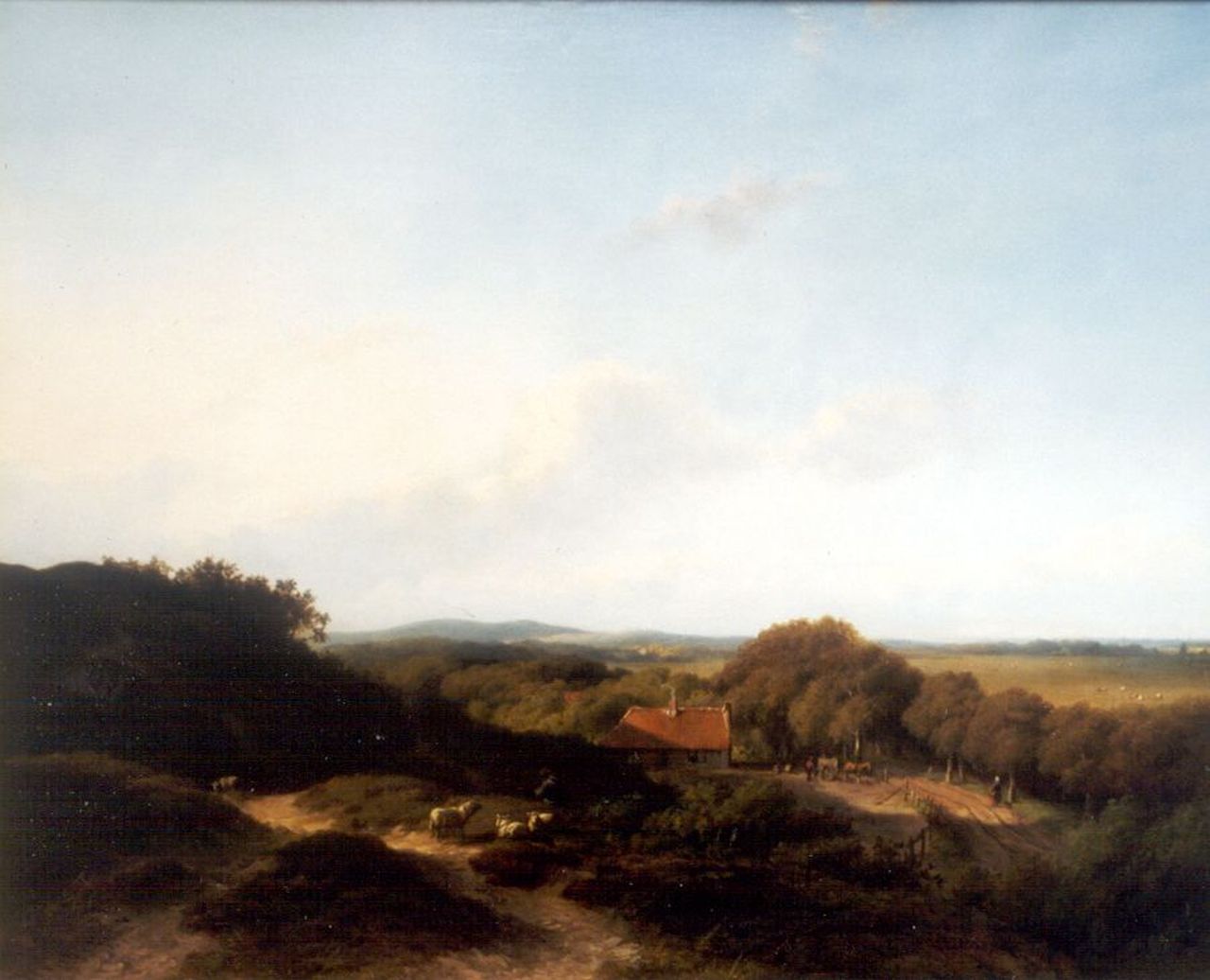 Vester W.  | Willem Vester, Panoramisch landschap, olieverf op paneel 42,0 x 53,0 cm