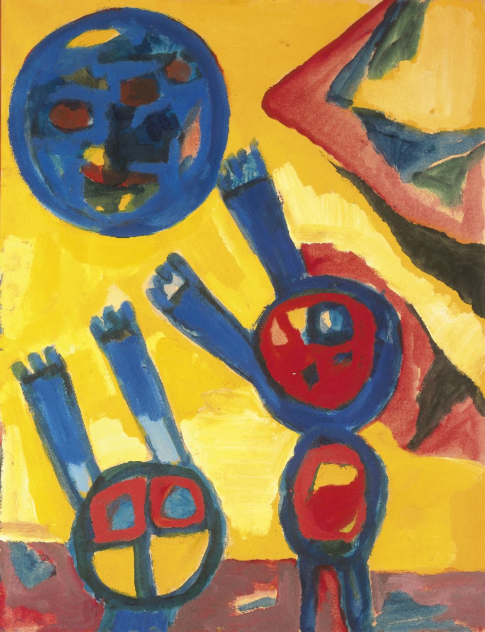 Benner G.  | Gerrit Benner, Spelende kinderen, gouache op papier 65,3 x 50,0 cm, gesigneerd rechtsonder