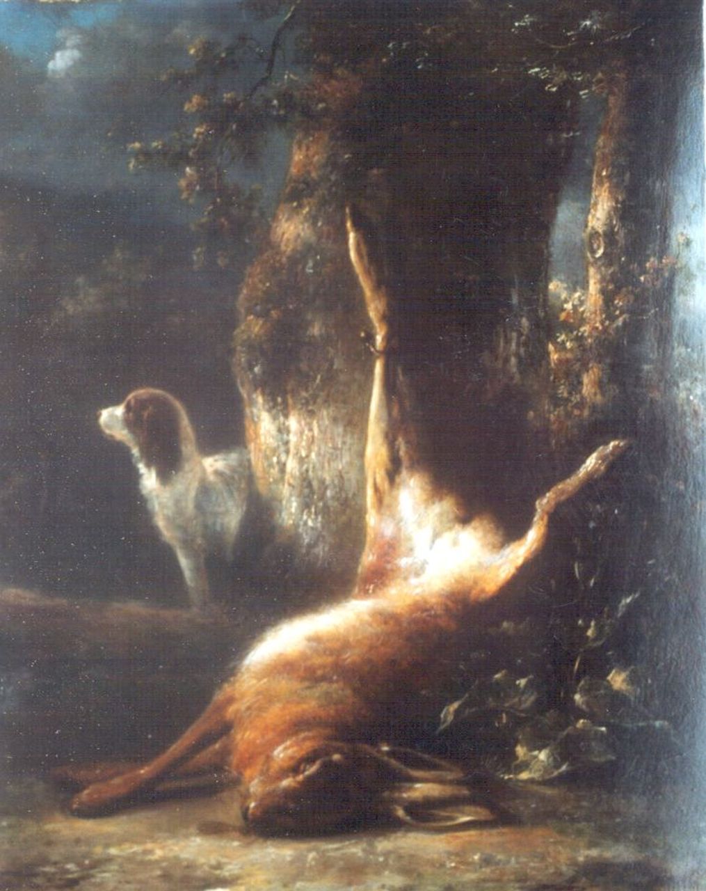 Joannes Esman | Op zoek naar prooi (toegeschreven aan), olieverf op paneel, 38,4 x 30,5 cm Joannes Esman | Op zoek naar prooi (toegeschreven aan), olieverf op paneel, 38,4 x 30,5 cm