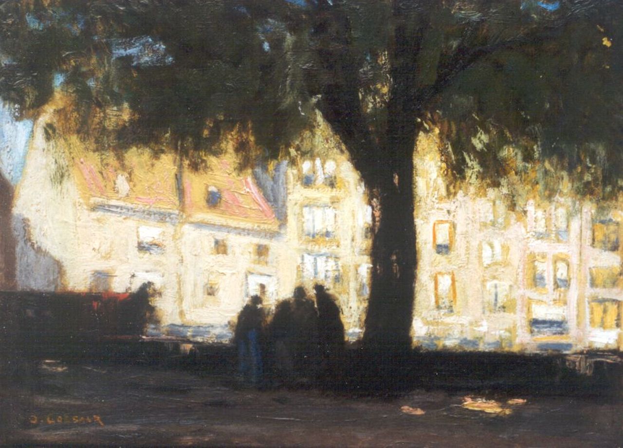 Cossaar J.C.W.  | Jacobus Cornelis Wyand 'Ko' Cossaar, Delfshaven met boom, olieverf op doek 30,0 x 40,3 cm, gesigneerd linksonder en verso gedateerd 1910