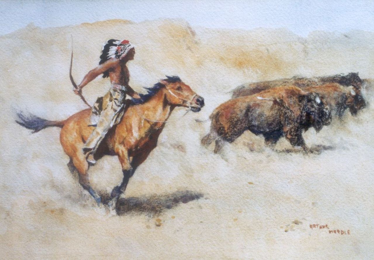 Wardle A.  | Arthur Wardle, Bizonjacht, aquarel op papier 30,2 x 40,1 cm, gesigneerd rechtsonder