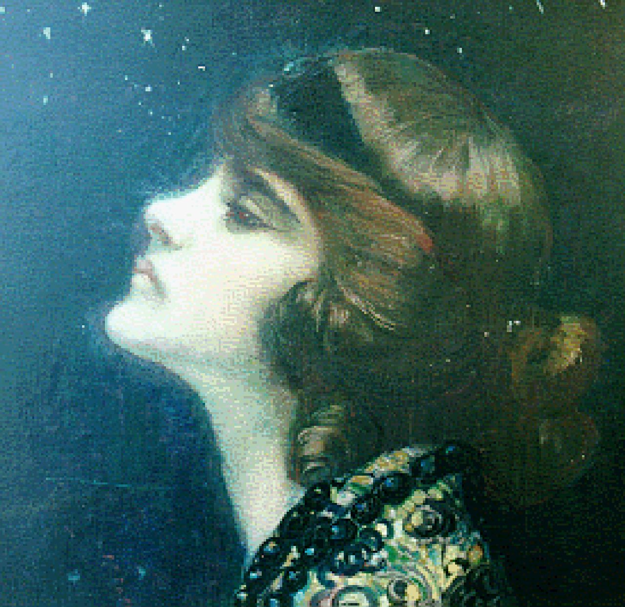 Hogerwaard F.  | François 'Frans' Hogerwaard, Portret van Annie de Meester, olieverf op paneel 38,4 x 39,5 cm, gesigneerd verso