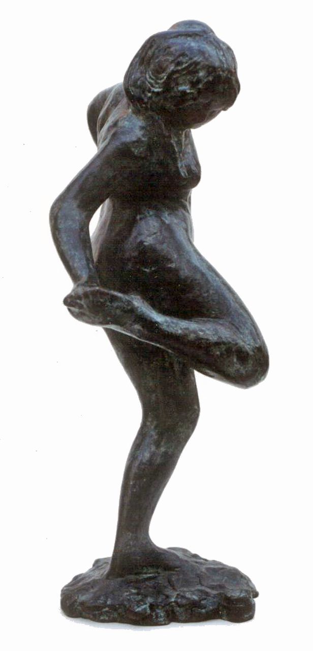Onbekend (Naar Degas, H.G.E. (1834-1917))  | Onbekend, Danseres, brons 45,0 x 10,0 cm