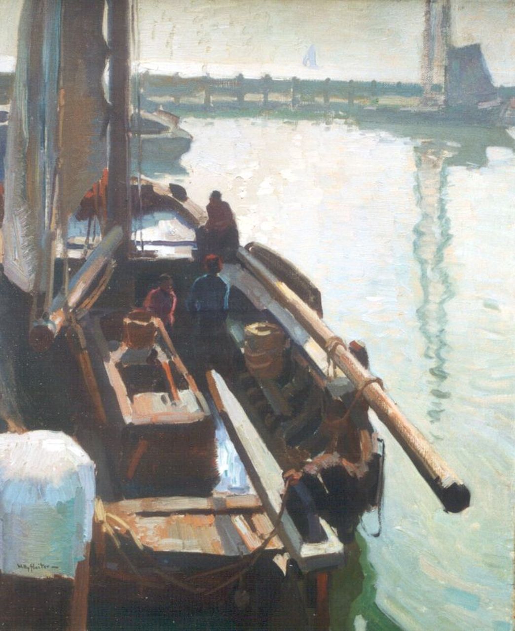 Sluiter J.W.  | Jan Willem 'Willy' Sluiter, Haven, Volendam, olieverf op doek 80,3 x 65,4 cm, gesigneerd linksonder