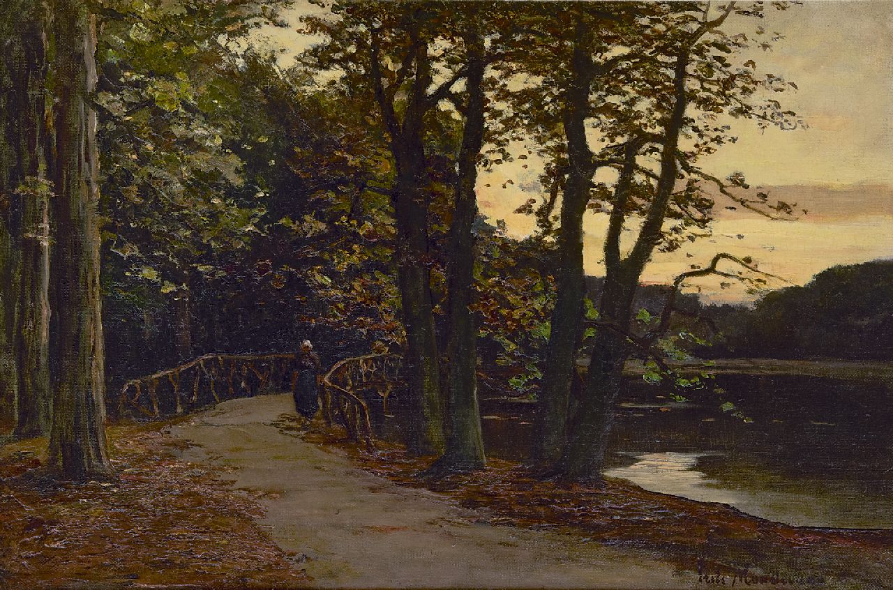 Mondriaan F.H.  | Frédéric Hendrik 'Frits' Mondriaan, Avond aan de vijver, olieverf op doek 40,2 x 58,5 cm, gesigneerd rechtsonder