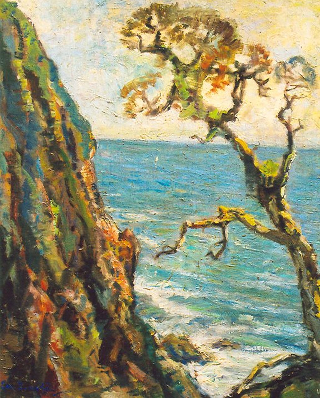 Dezentjé E.  | Ernest Dezentjé, Langs de kust, olieverf op paneel 59,9 x 47,7 cm, gesigneerd linksonder