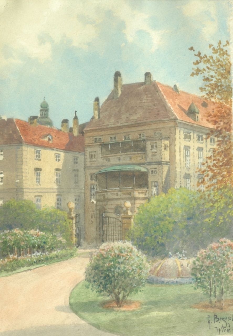 Benesch G.  | Gustav Benesch, Stadsgezicht Wenen, aquarel op papier 26,0 x 18,0 cm, gesigneerd rechtsonder