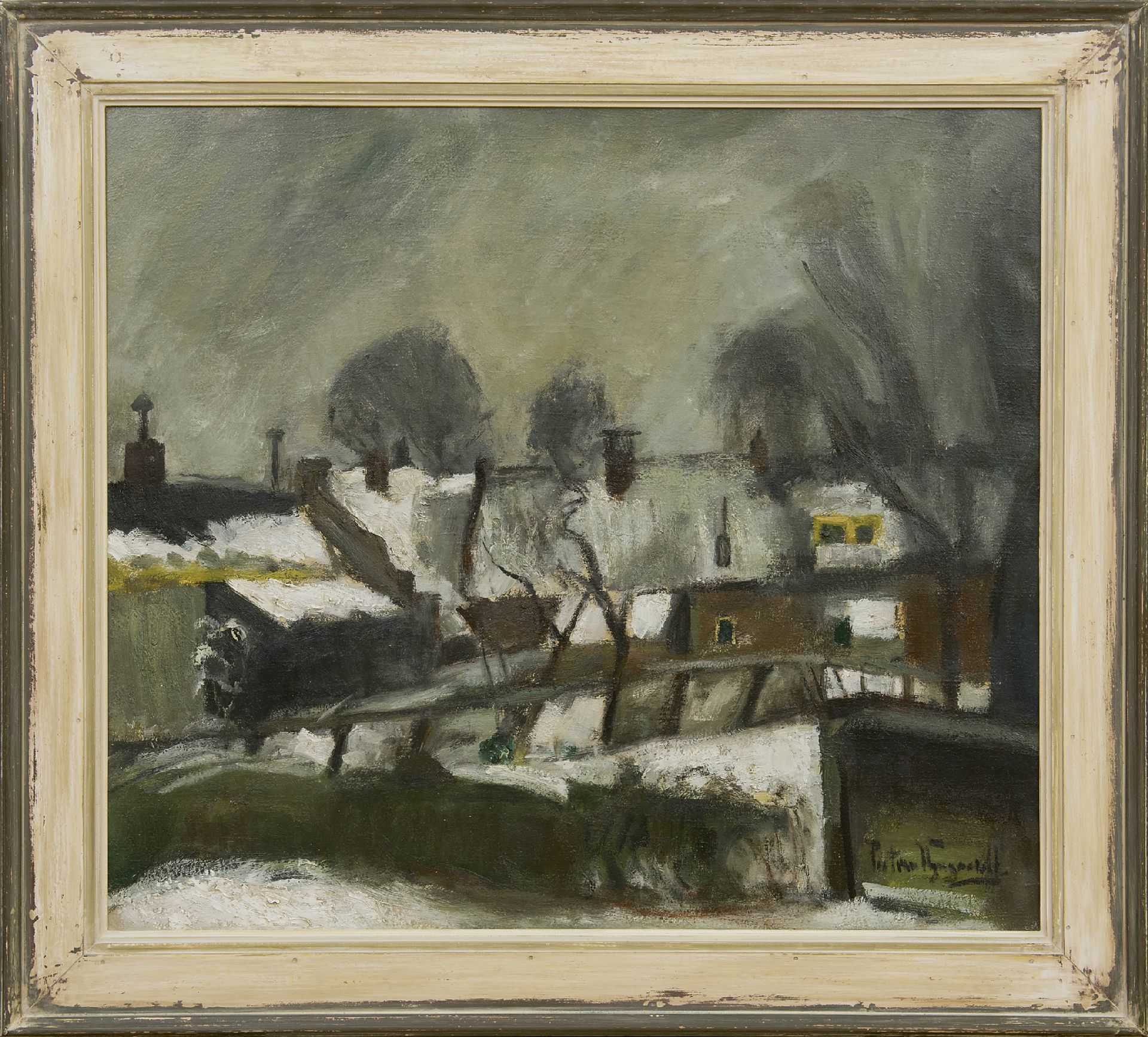 regelmatig opstelling voordeel Piet van Wijngaerdt | Schilderijen te Koop | Abcoude in de winter