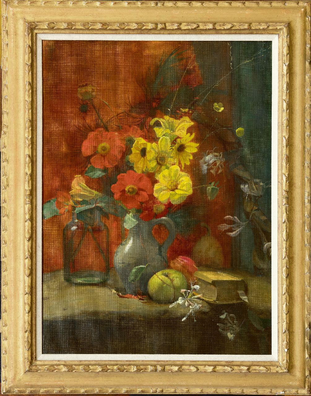 Meiners P.  | Pieter 'Piet' Meiners, Ewijckshoeve: bloemstilleven, olieverf op doek 64,3 x 47,3 cm, gesigneerd linksonder en gedateerd '97