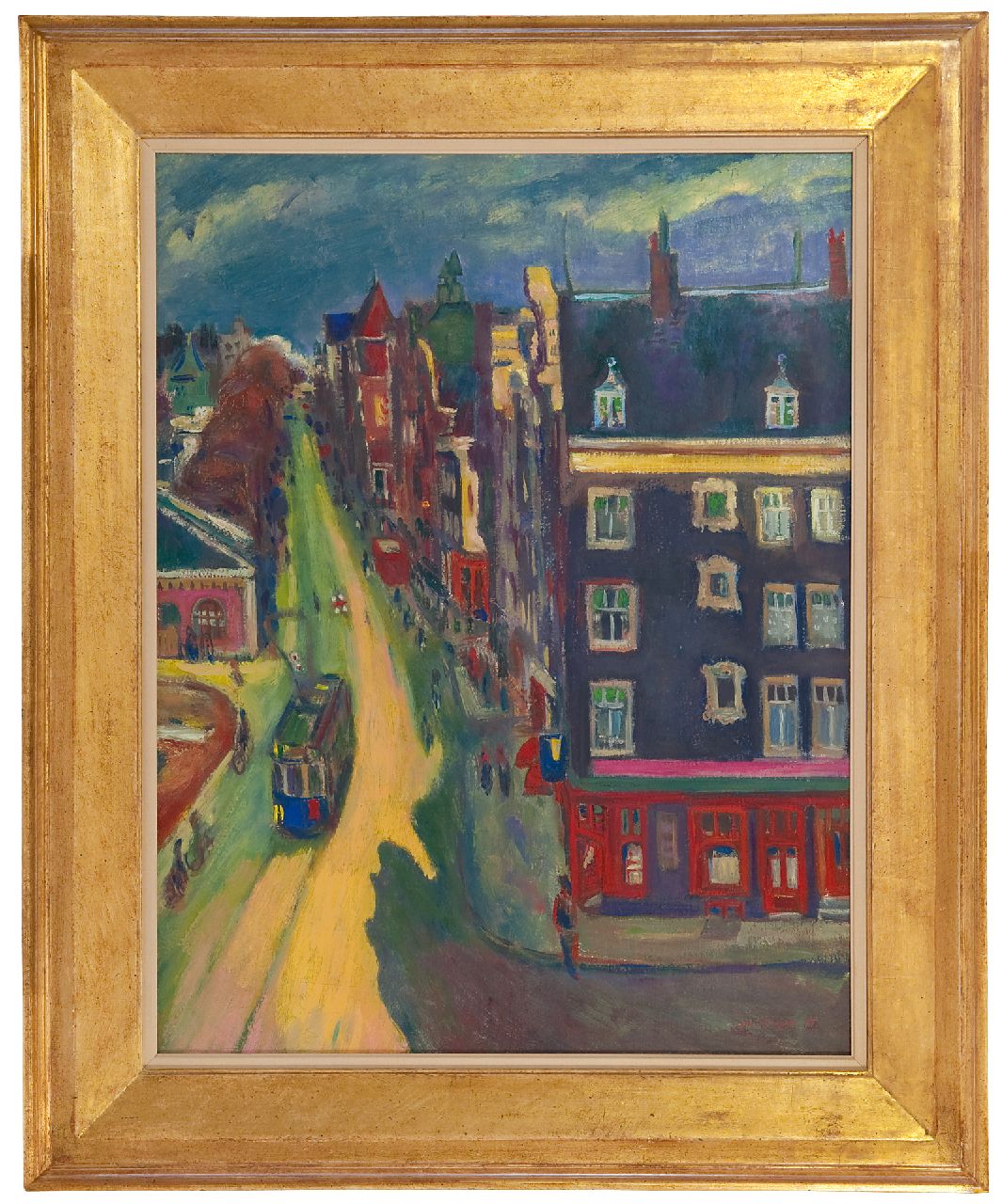 Wiegers J.  | Jan Wiegers | Schilderijen te koop aangeboden | De Gelderse kade in Amsterdam, olieverf op doek 70,2 x 54,7 cm, gesigneerd rechtsonder en gedateerd '35