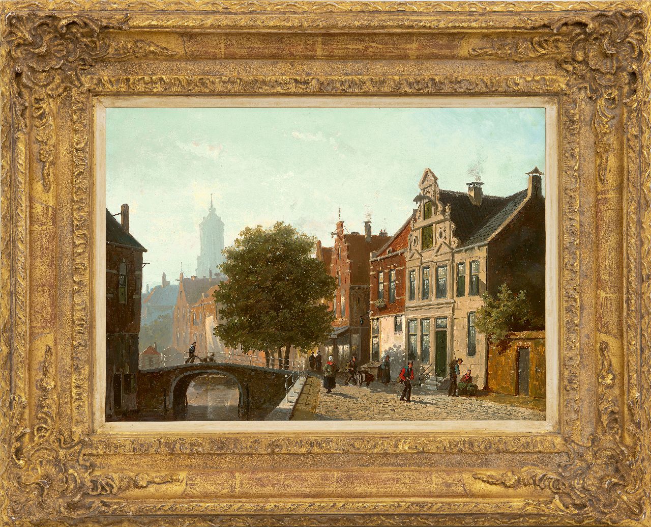 Roosdorp F.  | Frederik Roosdorp, Hollands grachtje, olieverf op paneel 25,6 x 35,8 cm, gesigneerd rechtsonder