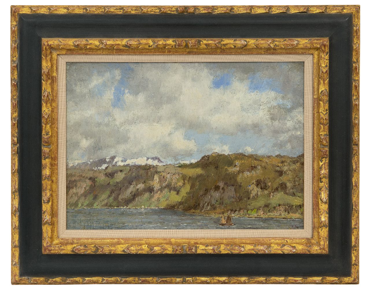 Gorter A.M.  | 'Arnold' Marc Gorter, Zeilbootjes in een fjord, Noorwegen, olieverf op doek 25,0 x 35,0 cm, gesigneerd rechtsonder en te dateren ca. 1922