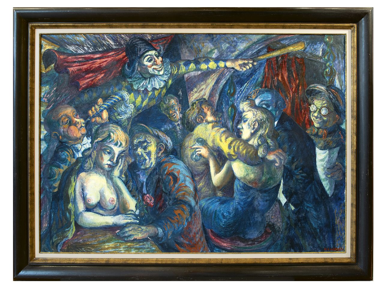 Norden H. van | Hans van Norden | Schilderijen te koop aangeboden | Carnaval, olieverf op doek 95,2 x 135,2 cm, gesigneerd rechtsonder en te dateren ca. 1951
