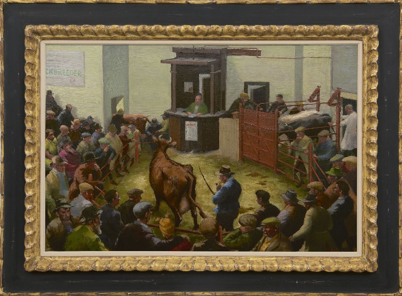Acheson A.S.  | Alice Stanley Acheson | Schilderijen te koop aangeboden | De veeveiling, olieverf op doek 50,8 x 76,2 cm, gesigneerd rechtsonder en gedateerd '49