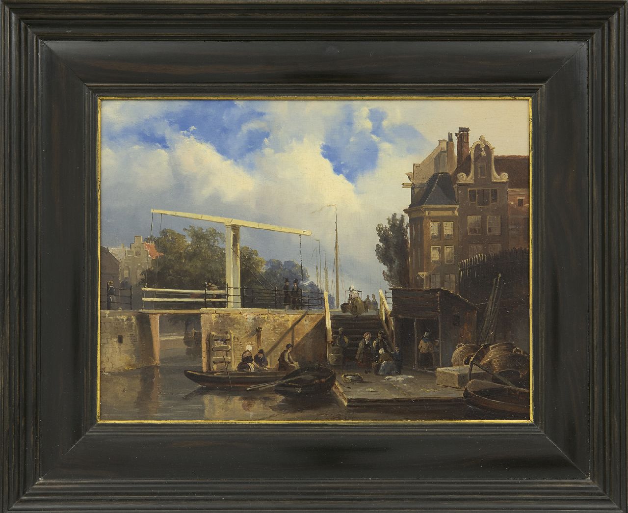 Springer C. | Cornelis Springer | Schilderijen te koop aangeboden | Gezicht op de Delftse Vaart te Rotterdam (olieverf studie), olieverf op paneel 21,9 x 28,4 cm Springer C. | Cornelis Springer | Schilderijen te koop aangeboden | Gezicht op de Delftse Vaart te Rotterdam (olieverf studie), olieverf op paneel 21,9 x 28,4 cm