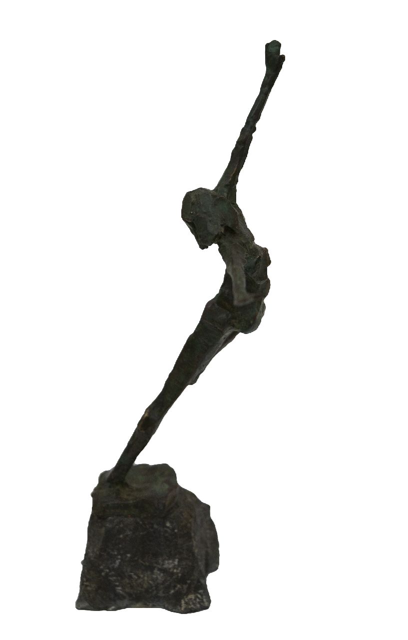 Bakker W.F.  | Willem Frederik 'Jits' Bakker | Beelden en objecten te koop aangeboden | One dancer, brons 44,9 x 26,8 cm, gesigneerd op basis