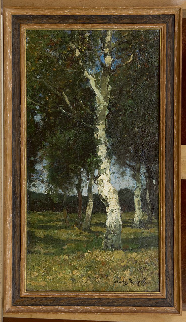 Kuijpers C.  | Cornelis Kuijpers, Berkenbosje, olieverf op doek 45,4 x 23,8 cm, gesigneerd rechtsonder