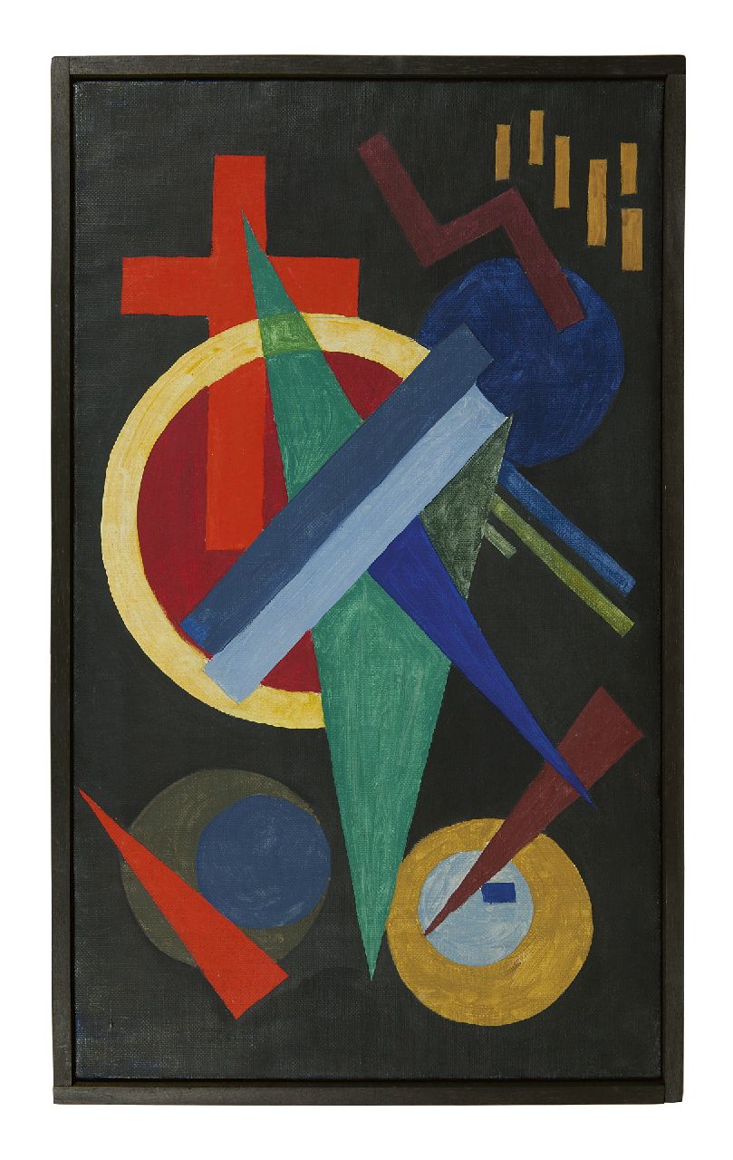 Alkema W.H.  | 'Wobbe' Hendrik Alkema, Improvisatie, wasverf op doek 80,3 x 47,0 cm, gesigneerd verso en verso gedateerd 1929