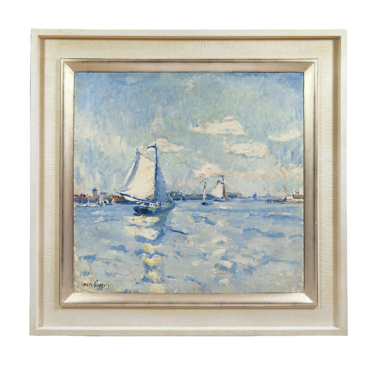 Paerels W.A.  | 'Willem' Adriaan Paerels, Zeilschepen op een rivier, olieverf op doek 71,3 x 74,3 cm, gesigneerd linksonder en vermoedelijk te dateren ca. 1915