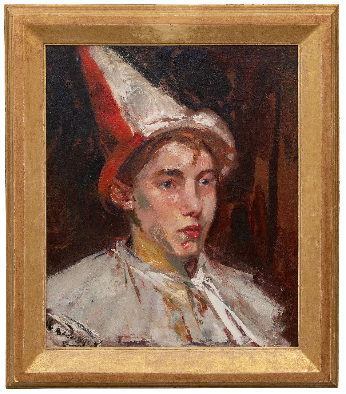 Dongen C.T.M. van | Cornelis Theodorus Maria 'Kees' van Dongen | Schilderijen te koop aangeboden | Jonge clown i.o., olieverf op doek 55,1 x 46,9 cm, gesigneerd linksonder 'Van Dongen' Dongen C.T.M. van | Cornelis Theodorus Maria 'Kees' van Dongen | Schilderijen te koop aangeboden | Jonge clown i.o., olieverf op doek 55,1 x 46,9 cm, gesigneerd linksonder 'Van Dongen'