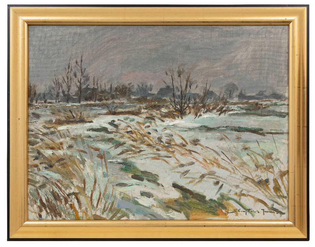 Sluijters jr. J.  | Jan Sluijters jr. | Schilderijen te koop aangeboden | Dooi, Loenersloot, olieverf op doek 60,1 x 80,2 cm, gesigneerd rechtsonder