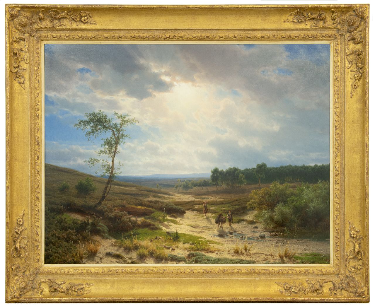 Lieste C.  | Cornelis Lieste | Schilderijen te koop aangeboden | Heidelandschap bij Oosterbeek, olieverf op paneel 70,9 x 95,2 cm, gesigneerd linksonder en te dateren ca. 1855