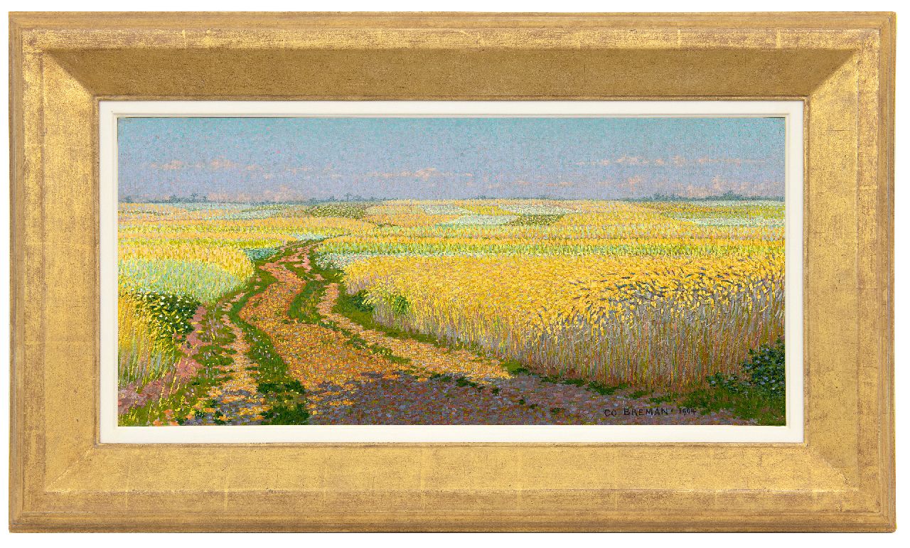 Breman A.J.  | Ahazueros Jacobus 'Co' Breman, Zandweg door de Eng, Blaricum, olieverf op doek 26,2 x 55,0 cm, gesigneerd rechtsonder en gedateerd 1904