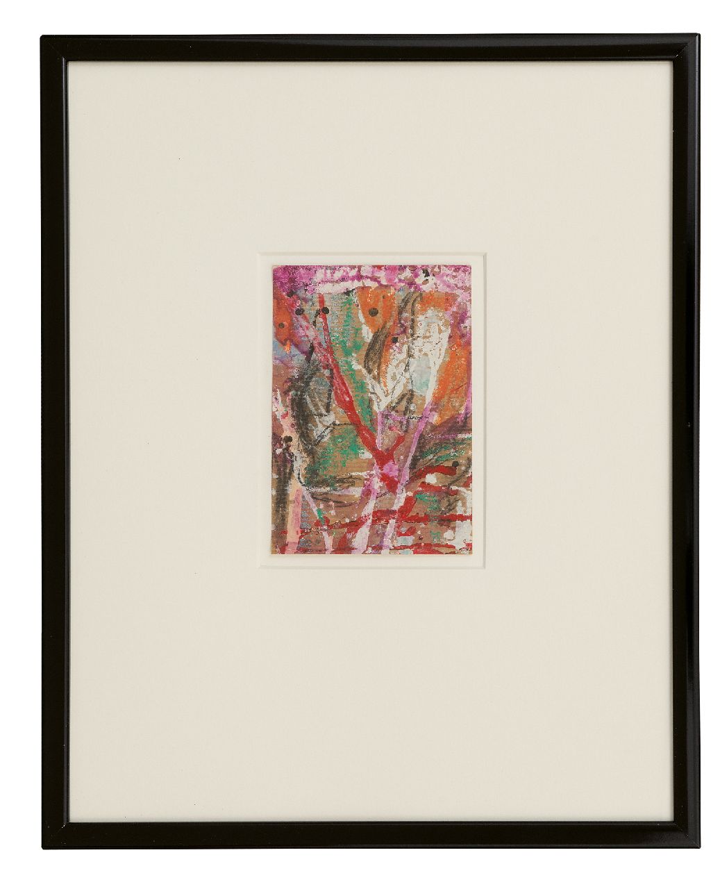 Snijders A.C.  | Adrianus Cornelis 'Ad' Snijders | Aquarellen en tekeningen te koop aangeboden | Zonder titel, gemengde techniek en collage op papier 14,7 x 10,2 cm, gesigneerd linksonder met initialen en gedateerd '90