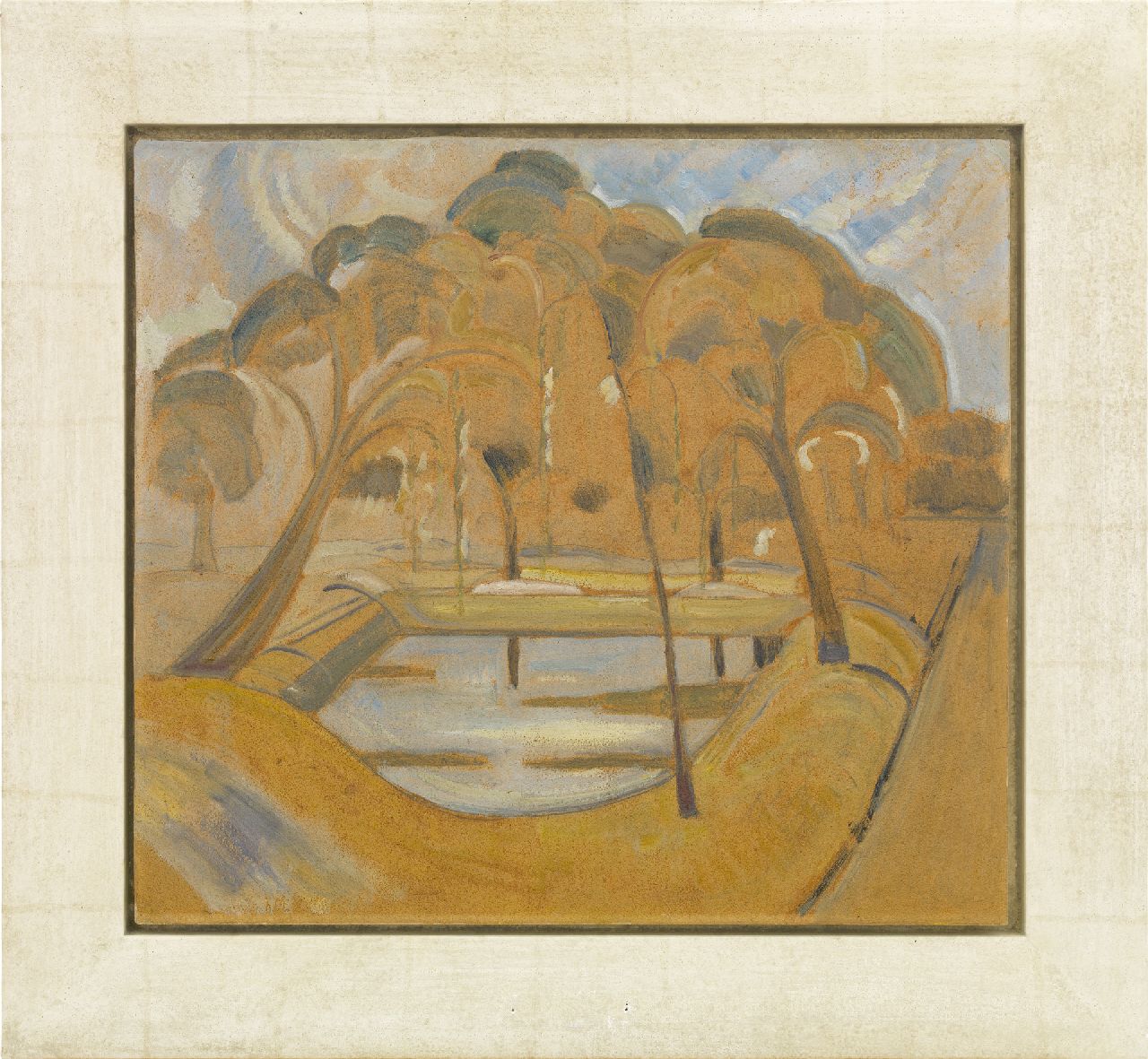 Heemskerck van Beest J.B. van | 'Jacoba' Berendina van Heemskerck van Beest, Parkgezicht, Domburg, olieverf op board 45,0 x 51,0 cm, te dateren ca. 1911-1912