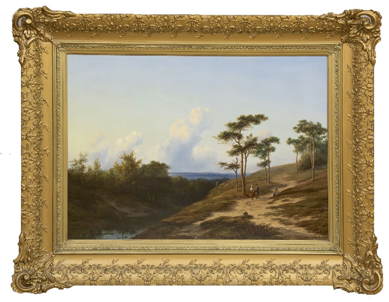 Lieste C.  | Cornelis Lieste | Schilderijen te koop aangeboden | Gezicht op het Rijndal bij Oosterbeek, olieverf op paneel 75,5 x 101,7 cm, gesigneerd rechtsonder en te dateren ca. 1853-1861