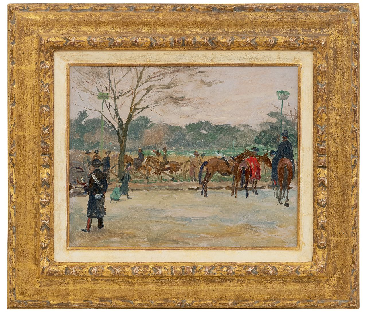 Wolter H.J.  | Hendrik Jan 'Henk' Wolter | Schilderijen te koop aangeboden | Villa Borghese, Rome, olieverf op board 21,2 x 26,5 cm, gesigneerd verso