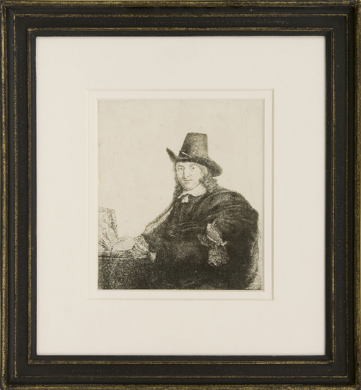 Rembrandt (Rembrandt Harmensz. van Rijn)   | Rembrandt (Rembrandt Harmensz. van Rijn), De schilder Jan Asselijn, bijgenaamd 'Krabbetje', ets 19,2 x 16,4 cm, gesigneerd rechtsonder in de plaat