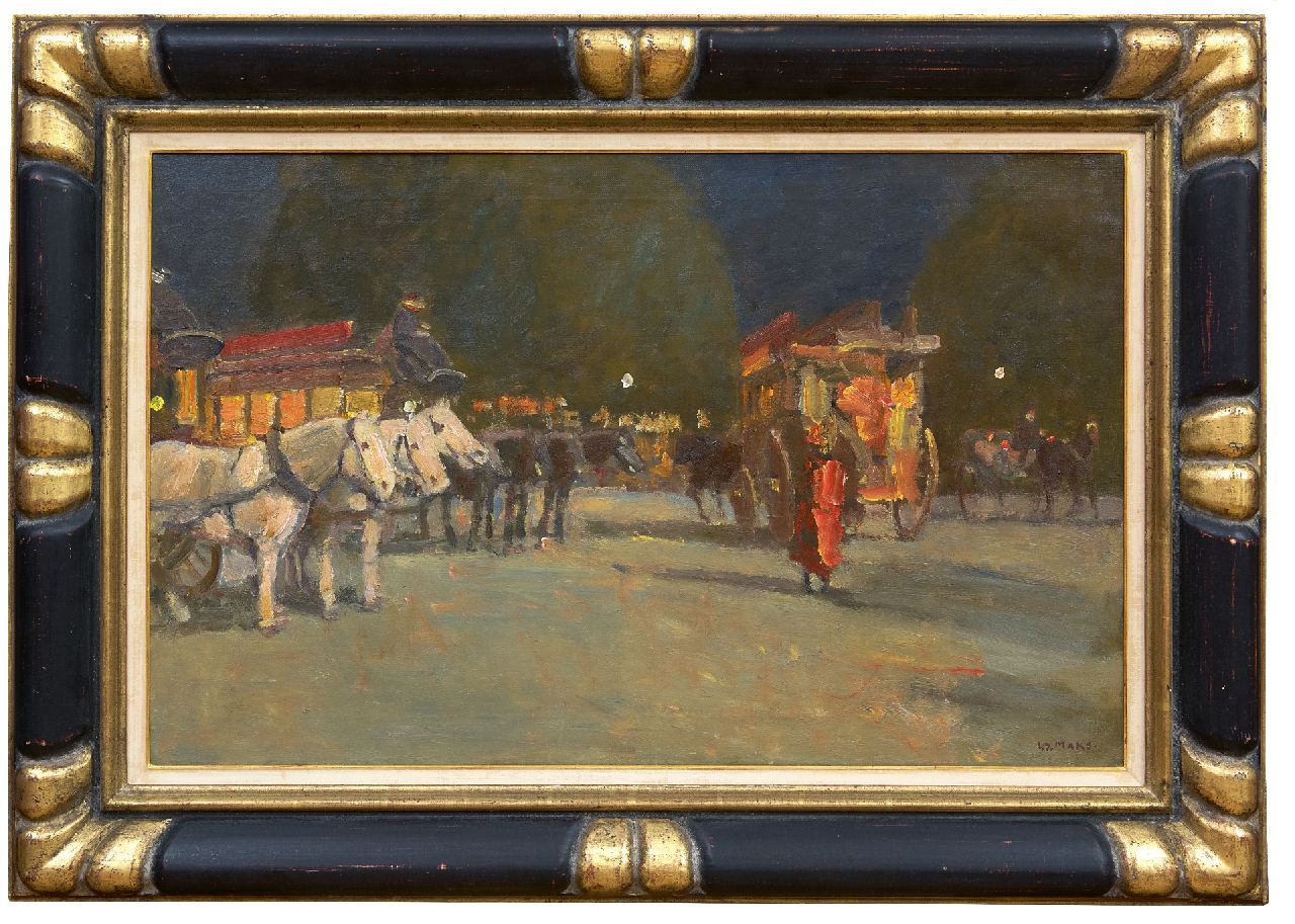 Maks C.J.  | Cornelis Johannes 'Kees' Maks | Schilderijen te koop aangeboden | Omnibussen in Parijs, olieverf op doek 52,9 x 83,0 cm, gesigneerd rechtsonder en te dateren 1910