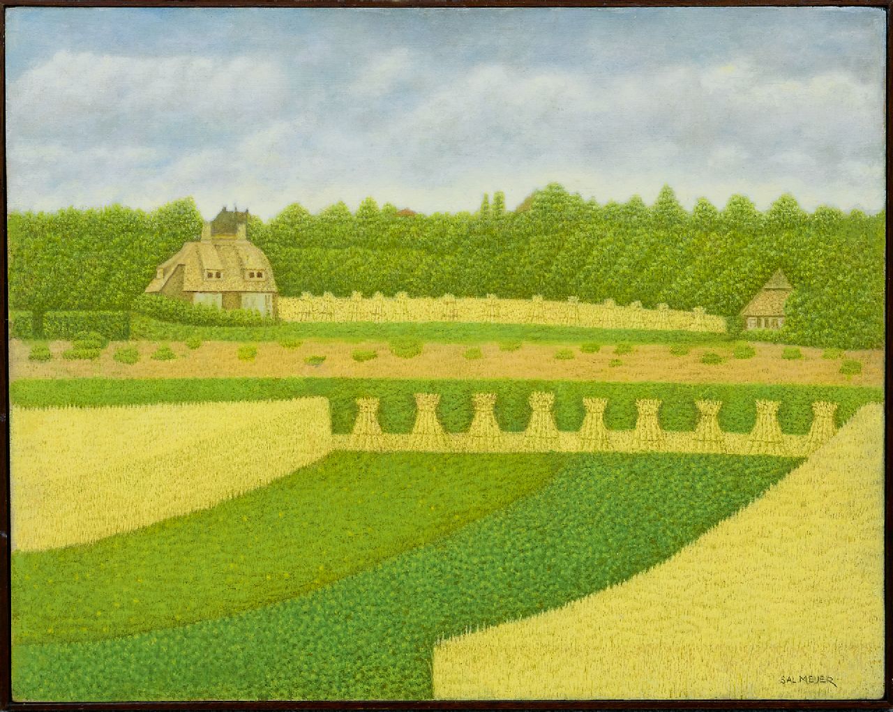 Meijer S.  | Salomon 'Sal' Meijer | Schilderijen te koop aangeboden | Landhuis bij Blaricum, olieverf op paneel 40,0 x 49,9 cm, gesigneerd rechtsonder