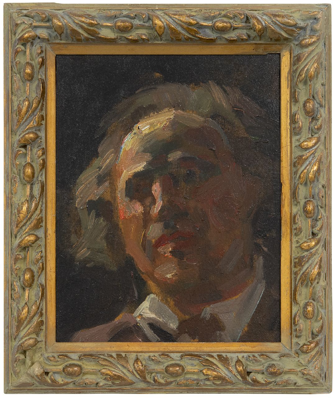 Wit G. de | Gerard de Wit, Portret van een man, olieverf op doek op paneel 23,5 x 18,2 cm