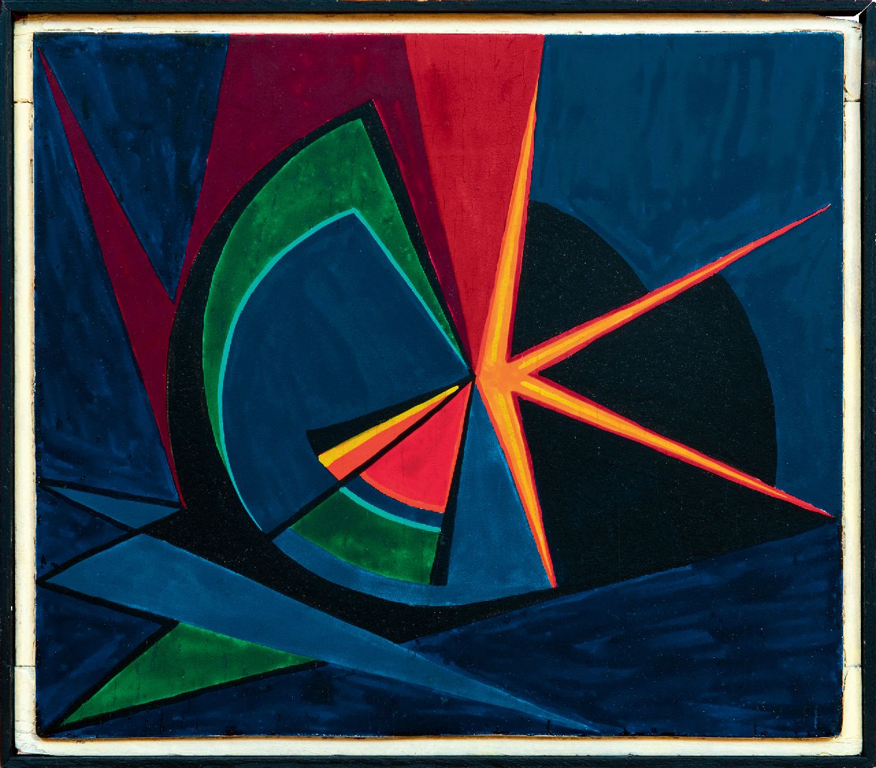 Warb ('Sophia' Elisabeth Warburg) N.  | Nicolaas Warb ('Sophia' Elisabeth Warburg), Métamorphose, olieverf op paneel 30,2 x 35,0 cm, gesigneerd verso en verso gedateerd 'Paris Janvier' 1947