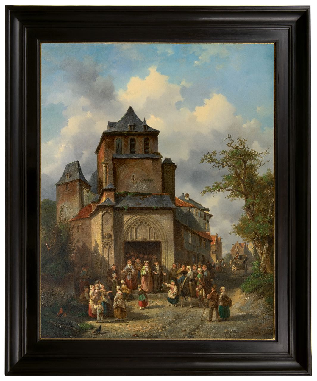 Carabain J.F.J.  | 'Jacques' François Joseph Carabain | Schilderijen te koop aangeboden | De gouden bruiloft, olieverf op doek 96,2 x 76,2 cm, gesigneerd rechtsonder en gedateerd 1861