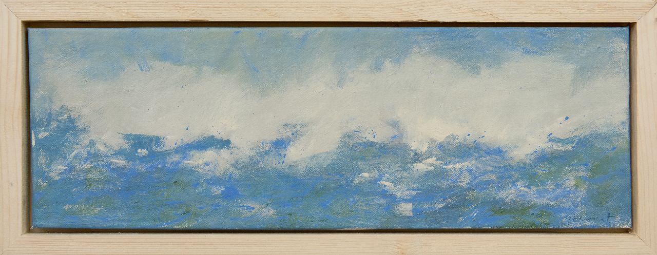 Hemert E. van | Evert van Hemert, Seascape, acryl op doek 20,0 x 60,0 cm, gesigneerd rechtsonder