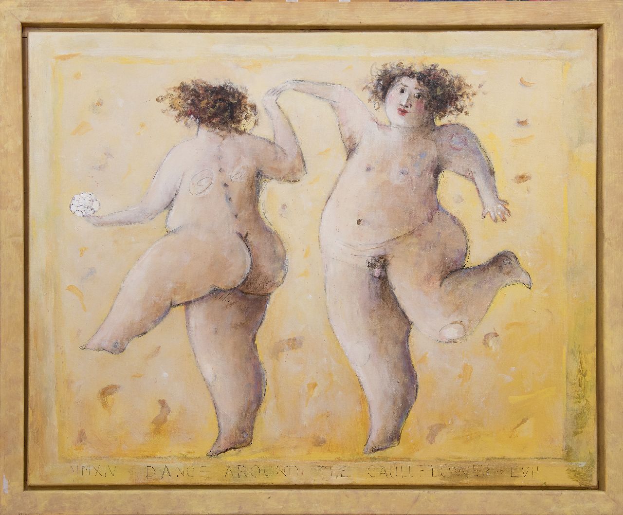Hemert E. van | Evert van Hemert, Dance around the cauliflower, acryl op doek 80,0 x 100,8 cm, gesigneerd rechtsonder met initialen en gedateerd MMXIV