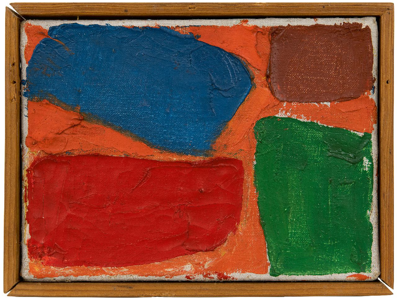 Gilbert S.  | Stephen Gilbert | Schilderijen te koop aangeboden | Compositie, olieverf op doek 16,3 x 22,5 cm, te dateren ca. 1951