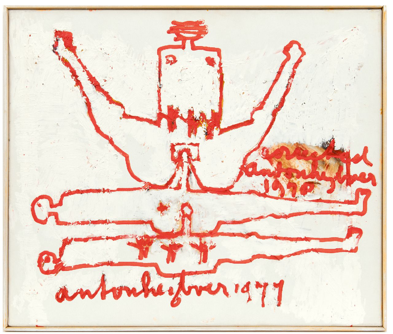 Heyboer A.  | Anton Heyboer | Schilderijen te koop aangeboden | Ollekebolleke, olieverf op doek 54,9 x 64,9 cm, gesigneerd tweemaal middenonder en rechts van het midden en gedateerd 1977