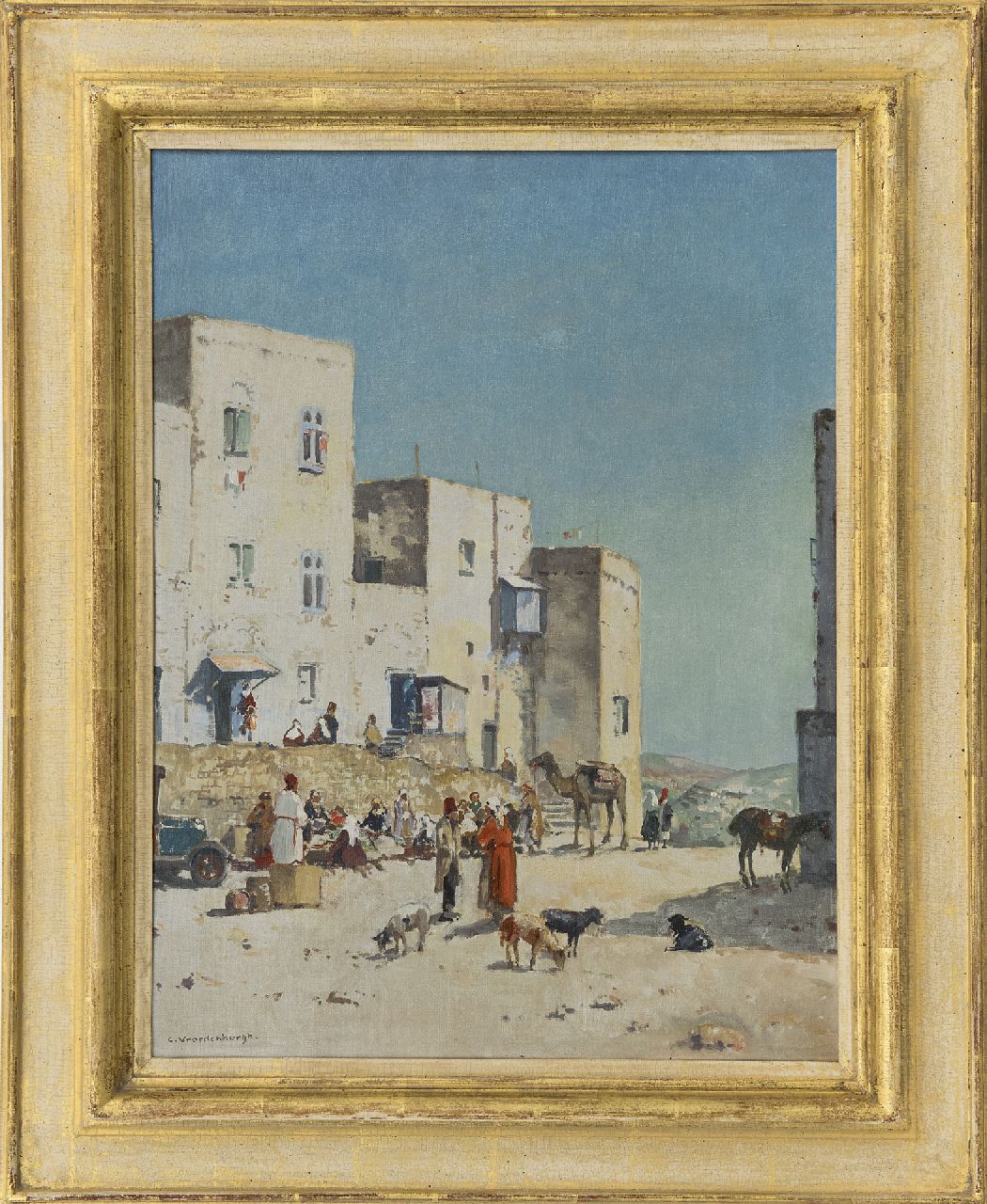 Vreedenburgh C.  | Cornelis Vreedenburgh | Schilderijen te koop aangeboden | Dorpje in Bethlehem, Palestina, olieverf op doek 50,9 x 38,2 cm, gesigneerd linksonder en te dateren ca. 1936
