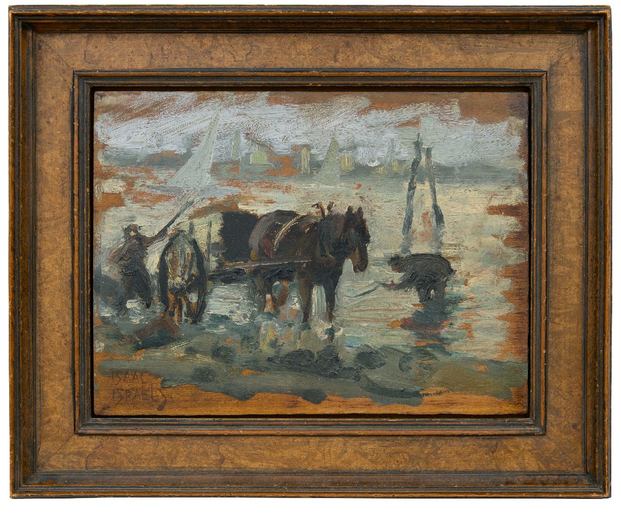 Israels I.L. | 'Isaac' Lazarus Israels | Schilderijen te koop aangeboden | Schelpenvisser, olieverf op paneel 22,2 x 30,5 cm, gesigneerd linksonder en te dateren 1885-1888 Israels I.L. | 'Isaac' Lazarus Israels | Schilderijen te koop aangeboden | Schelpenvisser, olieverf op paneel 22,2 x 30,5 cm, gesigneerd linksonder en te dateren 1885-1888
